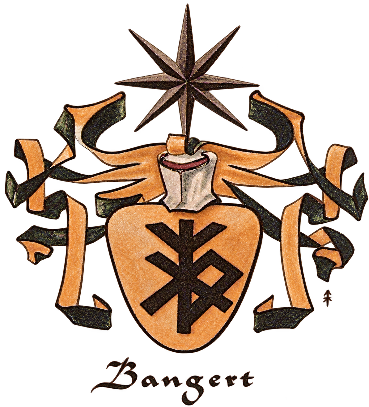 Wappen des Zweigs von Karl und Annemarie Bangert aus Twiste